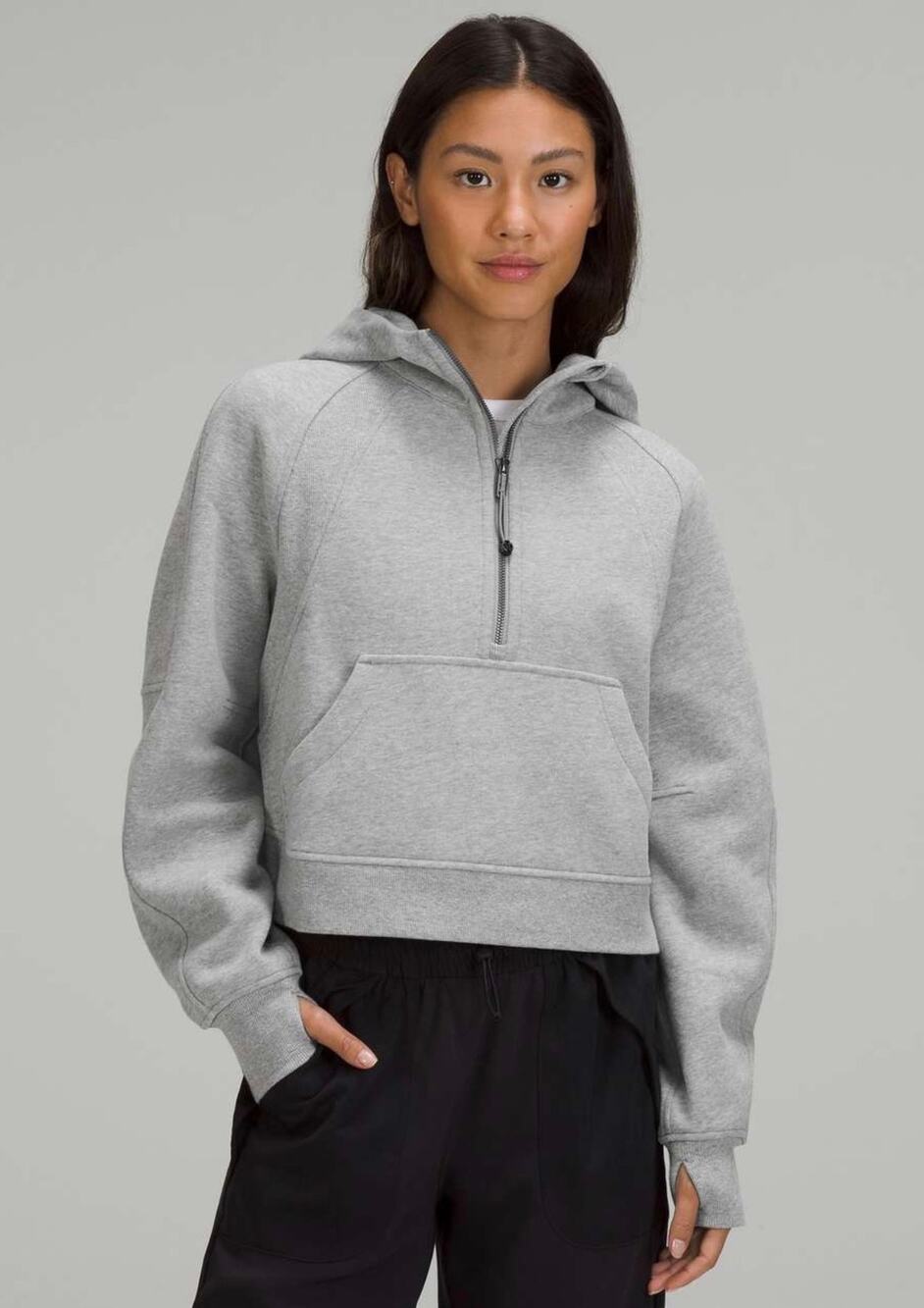 Lululemon Scuba Texas Longhorns Half-Zip Hoodie Heather Core Mid-Grey Size XS/S